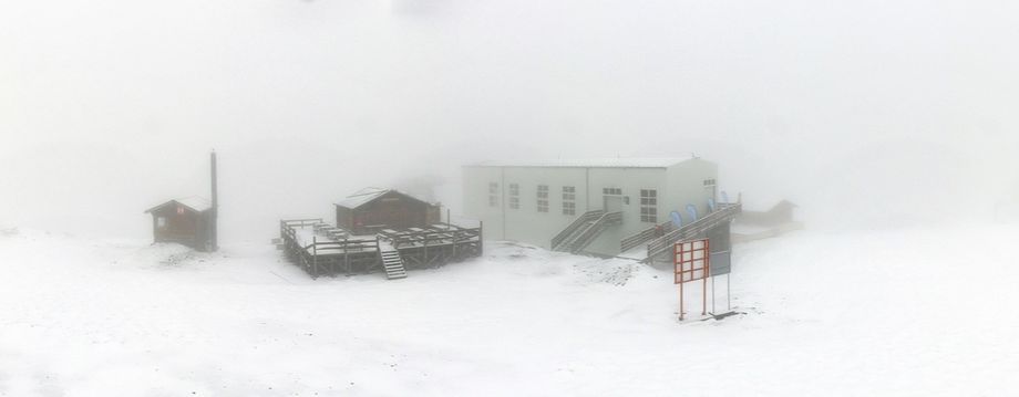Sneeuw op 3000 meter in La Plagne