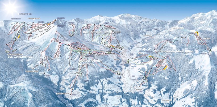 pistekaart Evasion Mont Blanc