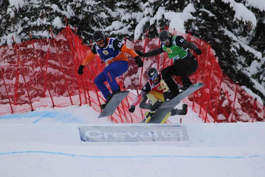Copyright: FIS Snowboard. Glenn de Blois in actie op zaterdag