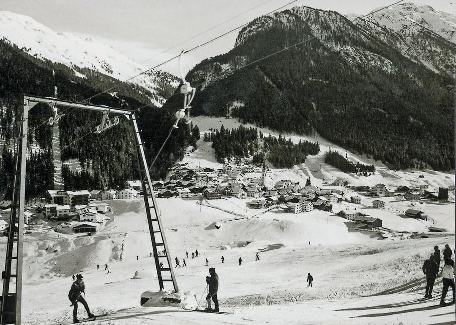 Der alte Madlein-Schlepplift, in dieser Ecke des Skigebiets steht mittlerweile kein Lift mehr (© Silvrettaseilbahn AG)