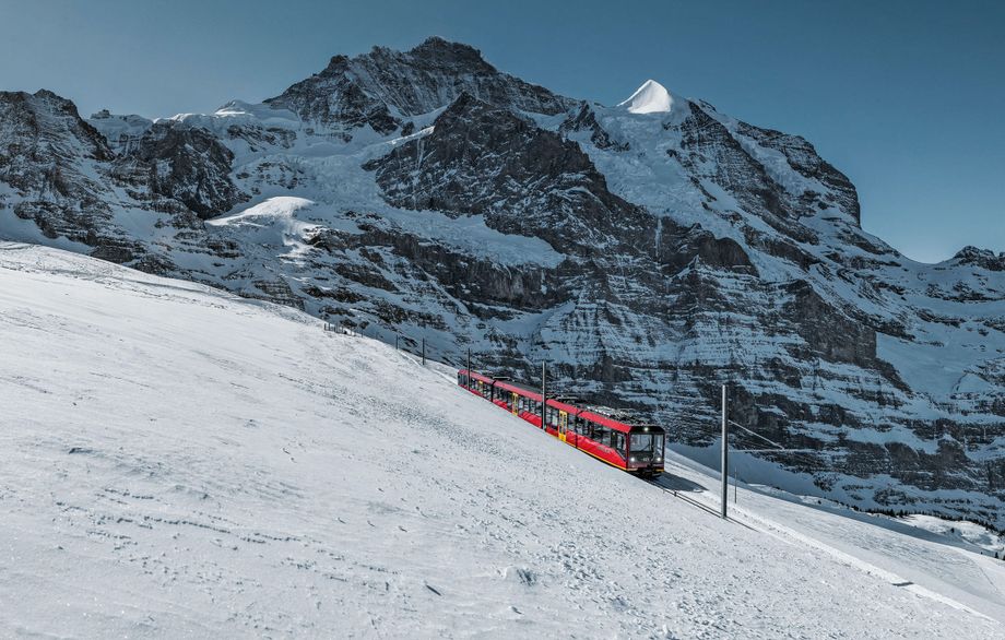 De Jungfraubahn die je naar het observatorium brengt (©Jungfraubahnen 2019