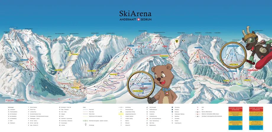 Das neue Skigebiet von Andermatt.