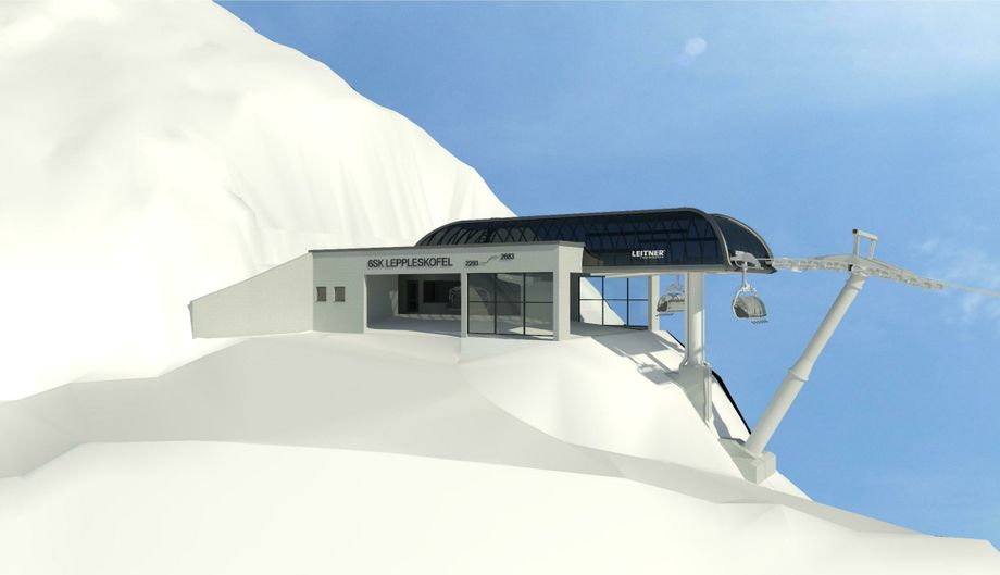 Visualisatie van het nieuwe bergstation in Sankt Jakob (Schultz Gruppe)