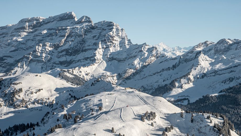 Het skigebied Villars-sur-Ollon in de Alpes Vaudoises