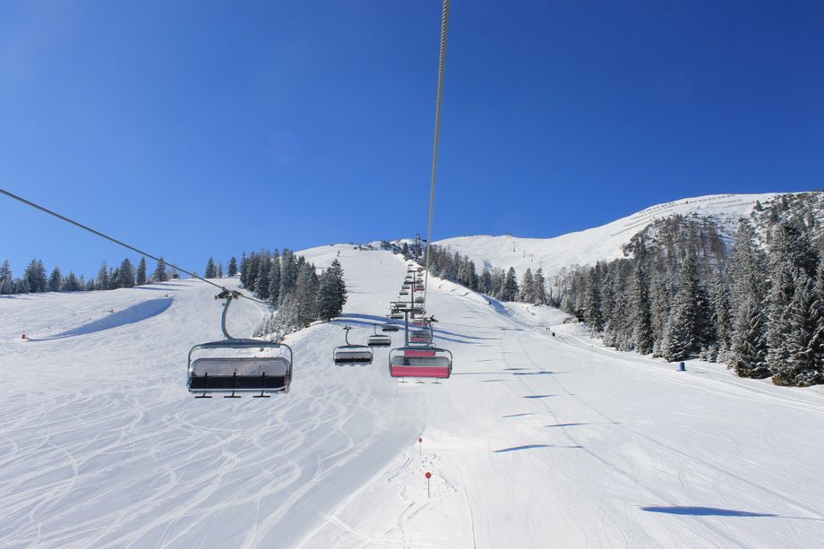 Het skigebied Christlum met de Zimmererabfahrt