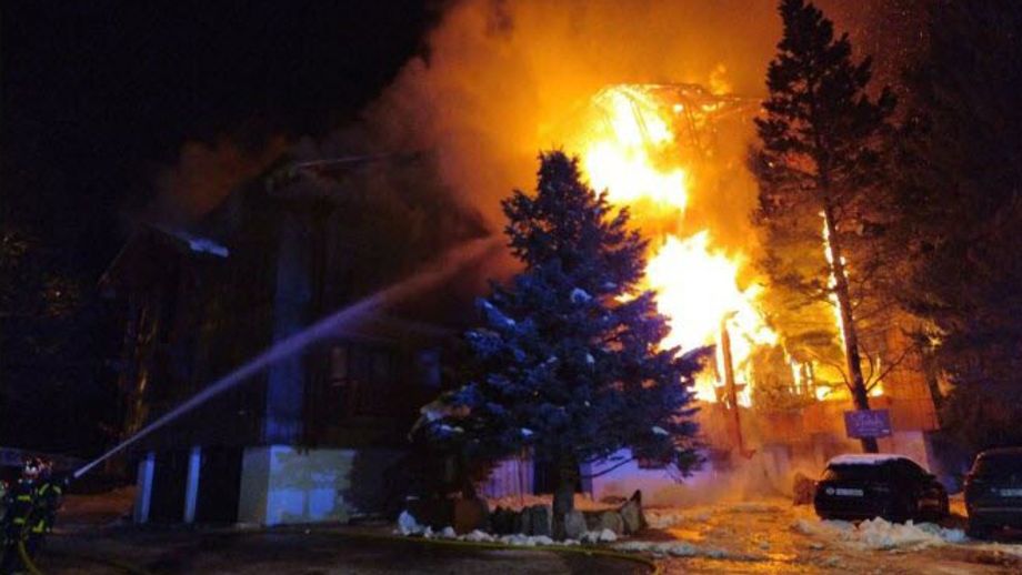 Brand in hotel Les Deux Alpes