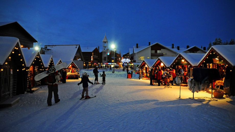 Het schattige dorpje Levi in Fins Lapland.
