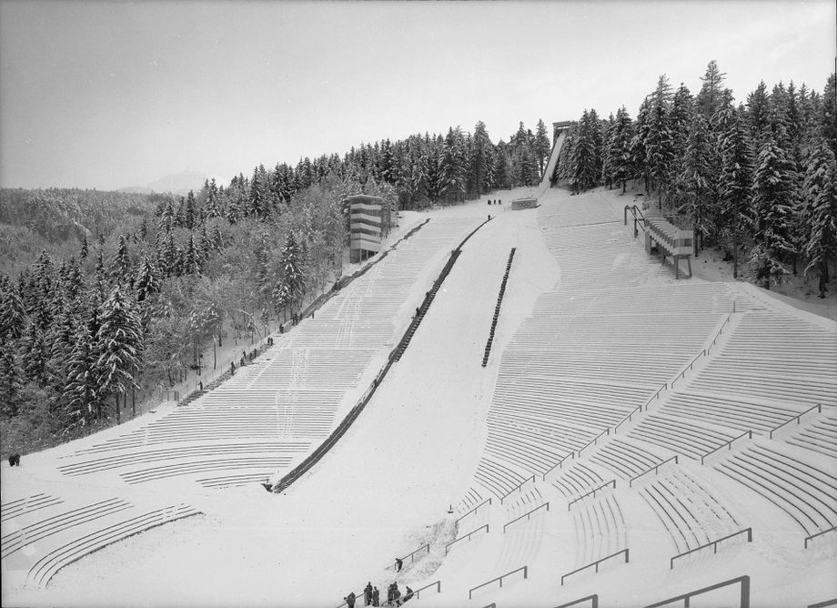 De oude Bergisel skischans in 1962 © Vorarlberger Landesbibliothek (CC) 
