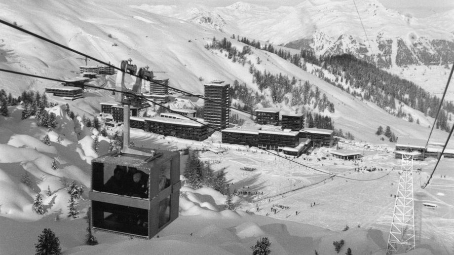 De Grande Rochette gondel in Plagne Centre in 1965-1966 (foto: Jean Plouton)