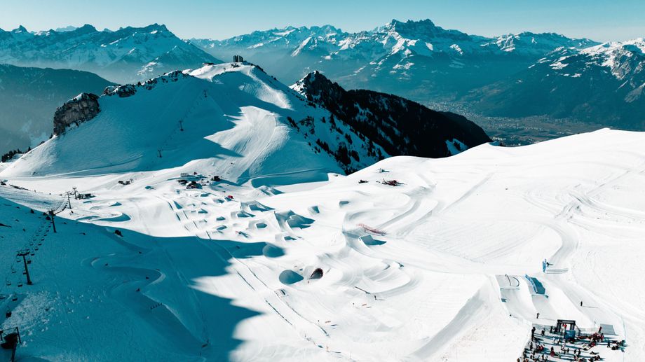 Het snowpark van Leysin staat bekend als één van de beste van Europa.