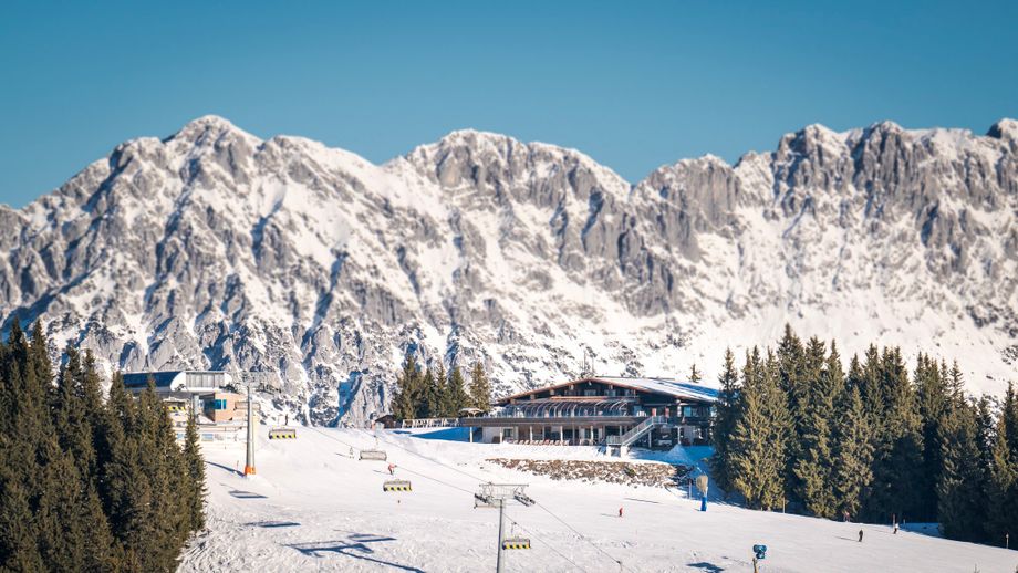 Skiën met uitzicht op de Wilder Kaiser  en meer dan 70 andere drieduizenders. Beeld: ©SkiWelt Wilder Kaiser – Brixental Marketing GmbH