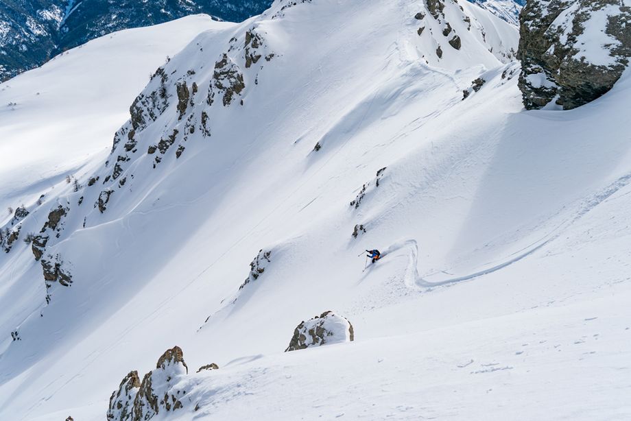 Mooi skiën onder de Tenailles de Mont Brison