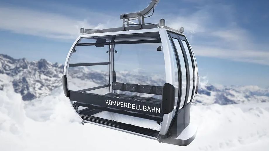 De nieuwe 10-persoons Komperdell-gondel van Doppelmayr. Foto: Fisser Bergbahnen