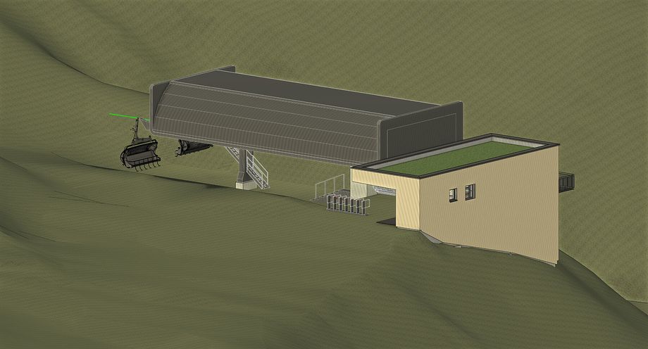 Eine Visualisierung der neuen Talstation Mitterleger (zillertalarena.com)