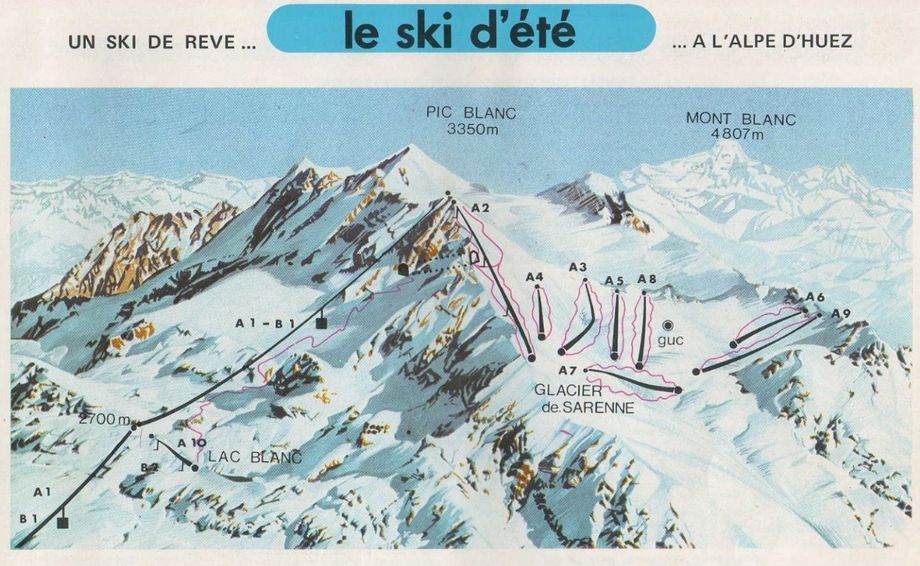 Ooit het zomerskigebied van Alpe d'Huez