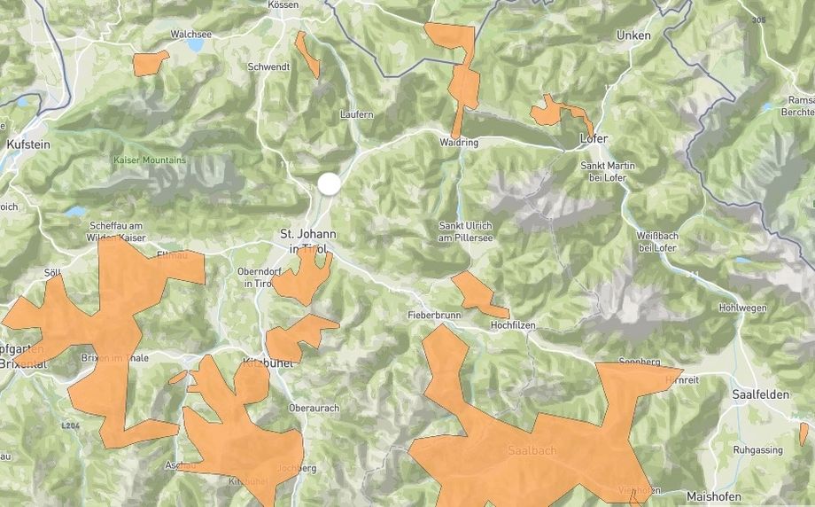 Lage von Kirchdorf in Tirol