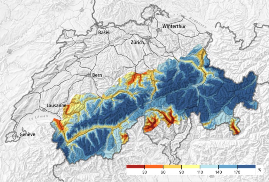Am 15. Dezember lag in Teilen der Schweiz oberhalb von 1500 Metern das 2-3fache der normalen Schneedecke (whiterisk.ch).