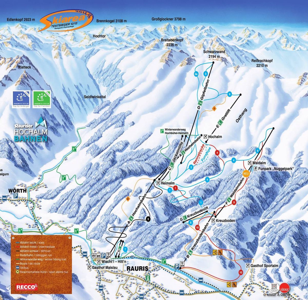 Rauriser Hochalmbahnen - skigebied met 32km piste in Oostenrijk