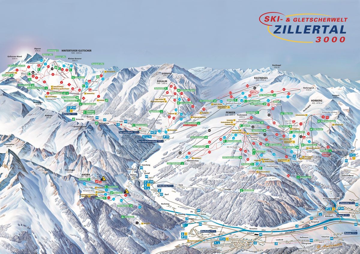 Zillertal 3000 - skigebied met 142km piste in Oostenrijk