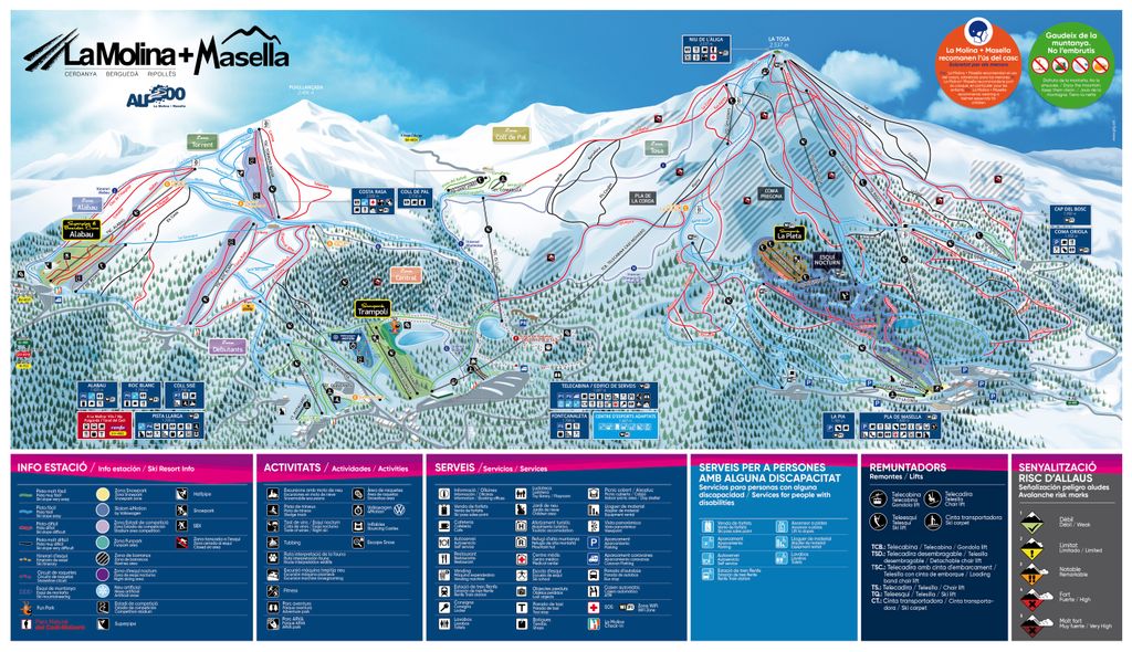 pistekaart La Molina-Masella Alp 2500