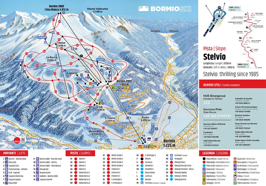 pistekaart Bormio Ski