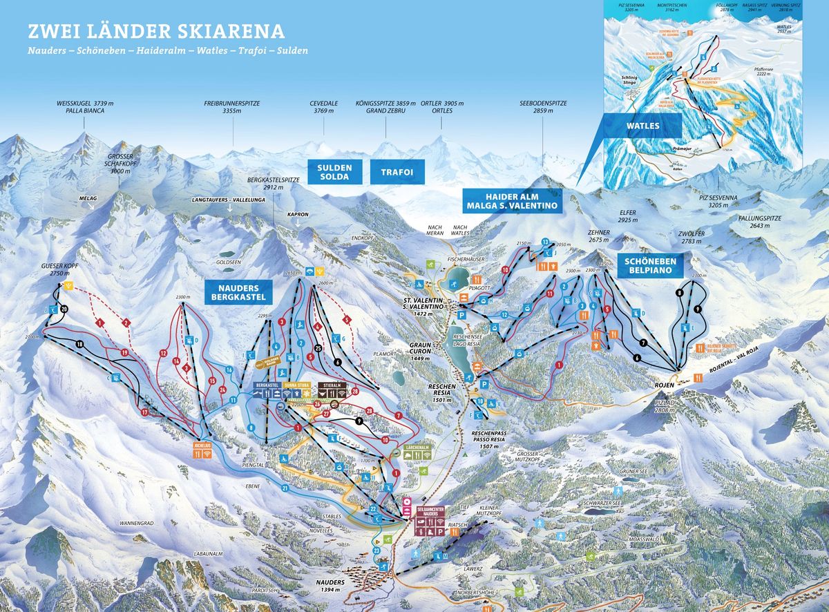 Skiparadies Reschenpass Skigebiet Mit 140km Piste In Österreich