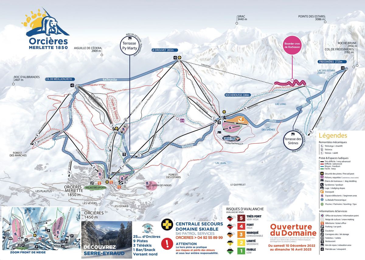 Orcières Merlette - Skigebiet mit 100km Piste in Frankreich