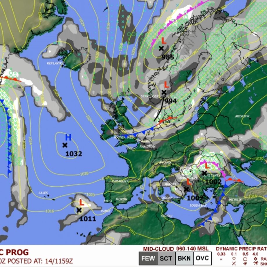 Veelbelovende ontwikkeling voor de nieuwe week: een koude noordelijke stroming die vanaf dinsdag de Alpen bereikt.