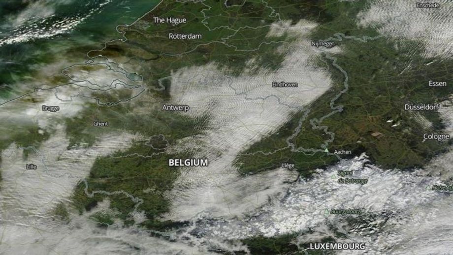 Ardennen en Eifel bedekt met sneeuw (Bron: NASA)