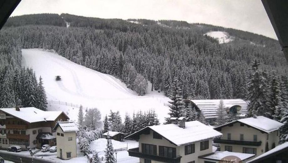 In Filzmoos, Salzburgerland ging de regen wel over in sneeuw