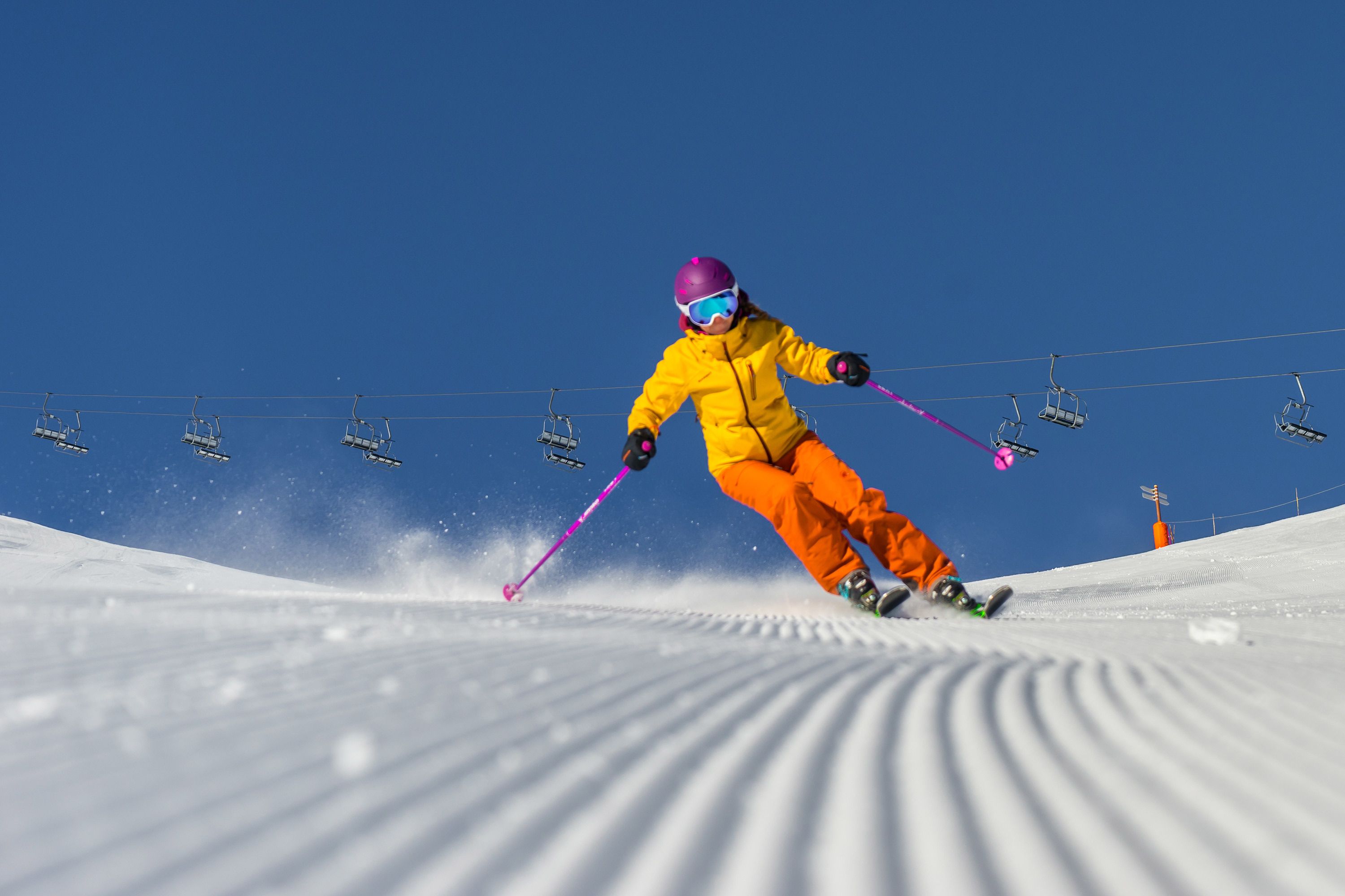 Met de juiste maat ski's is het heerlijk skiën