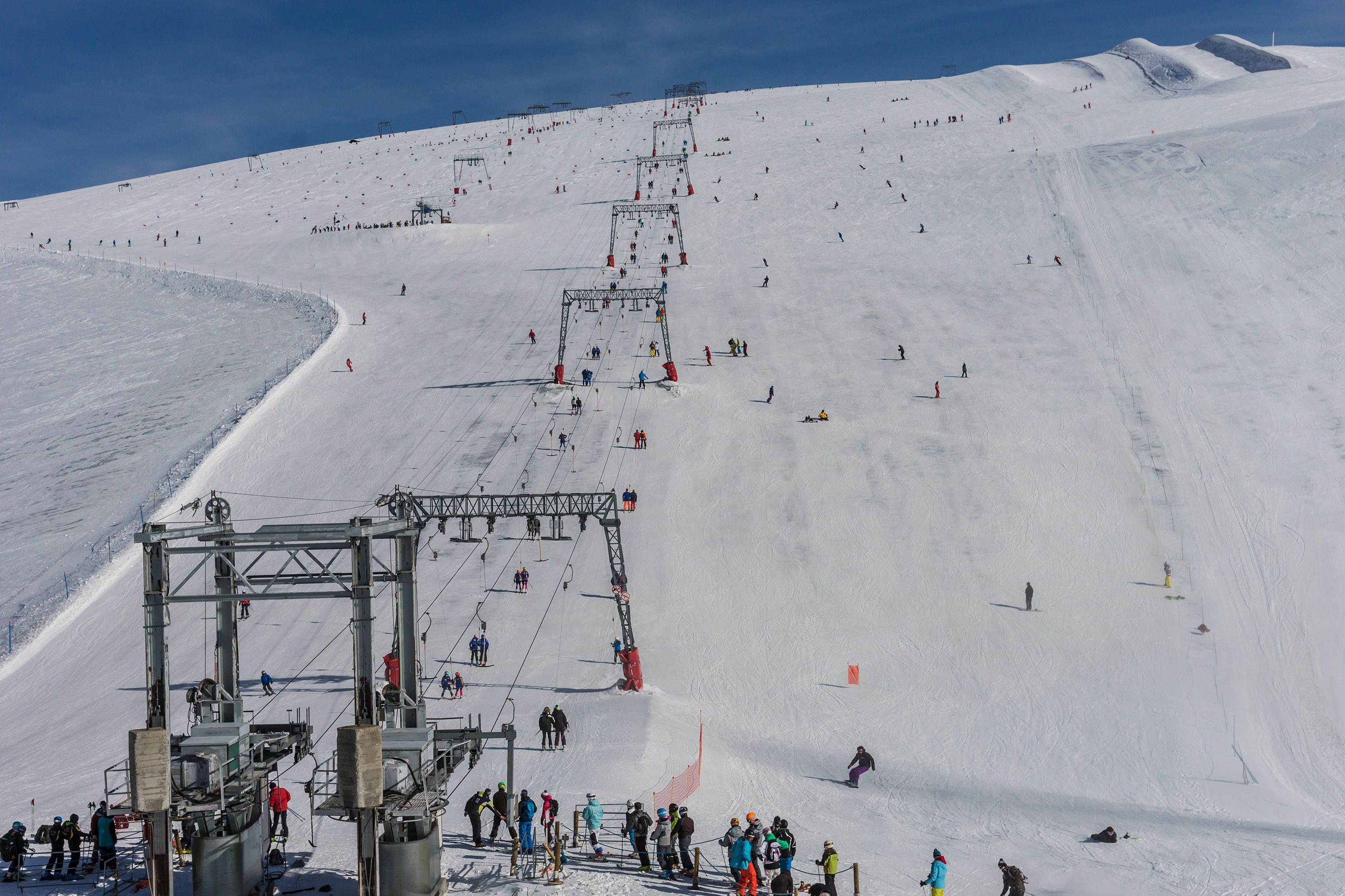 Op een gletsjer valt in de winter bijna altijd te skiën