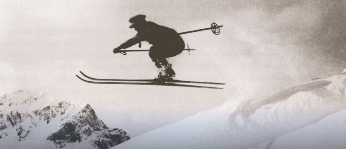 Skiën begin 1900 in de buurt van Sankt Anton
