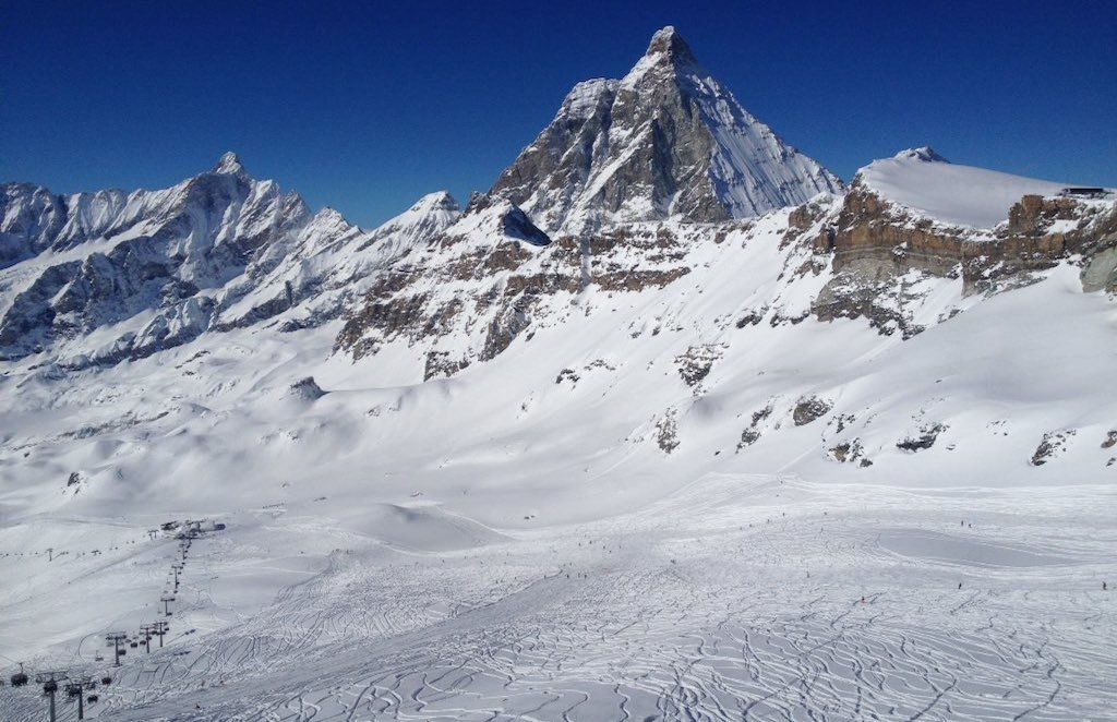Breuil-Cervinia (I) met de Matterhorn (foto: Berny Bisselink)