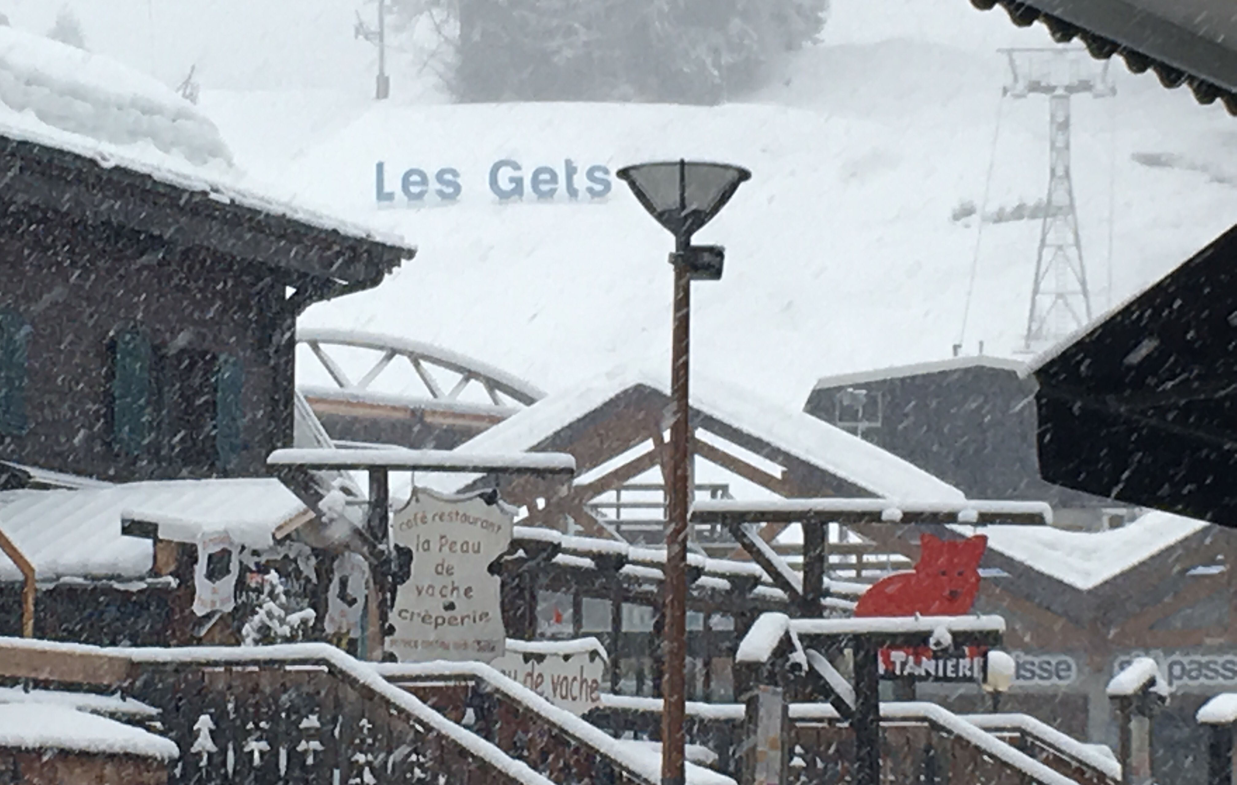 Sneeuw in Les Gets (1172m)