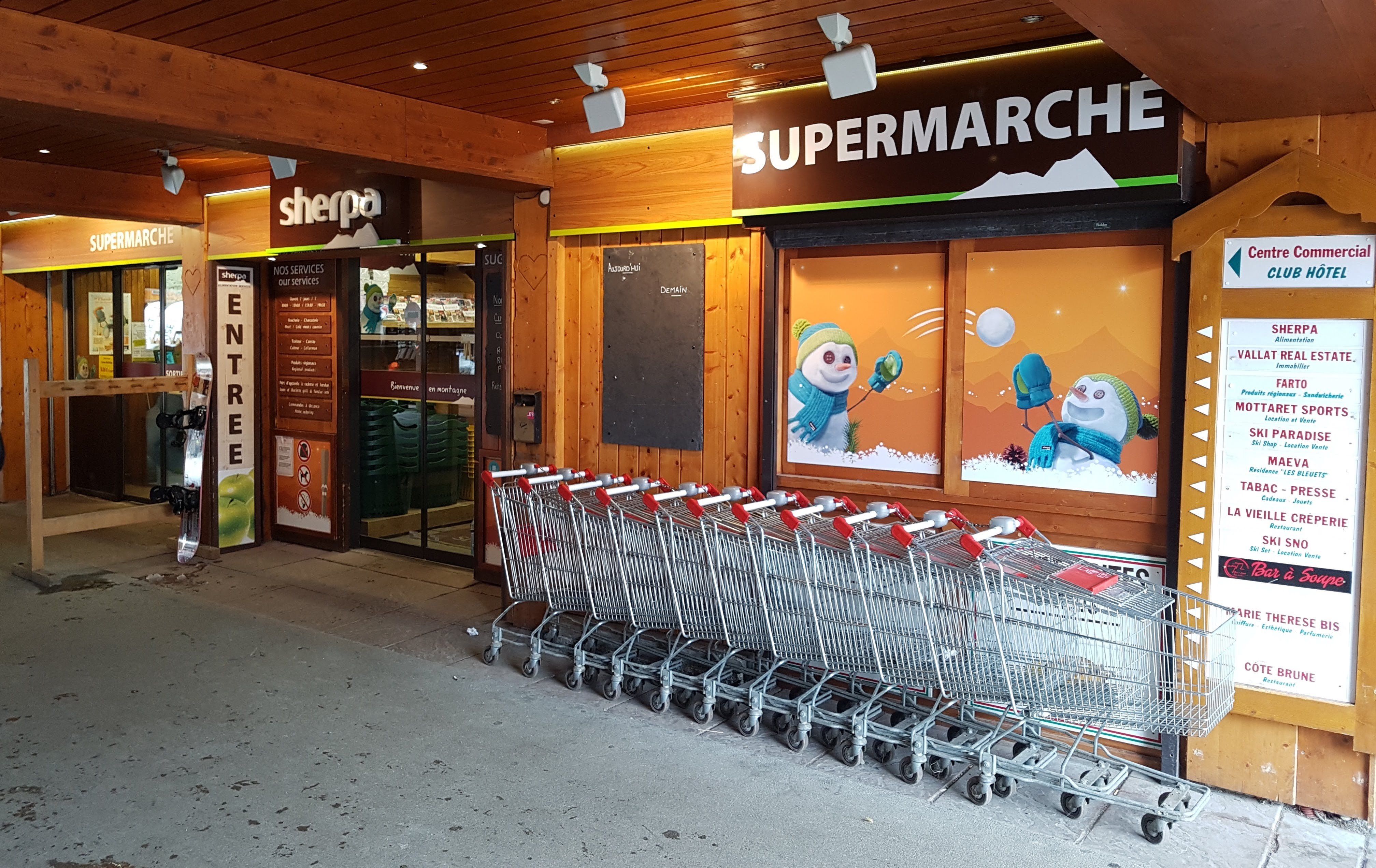 Supermarkt Sherpa in Méribel Mottaret
