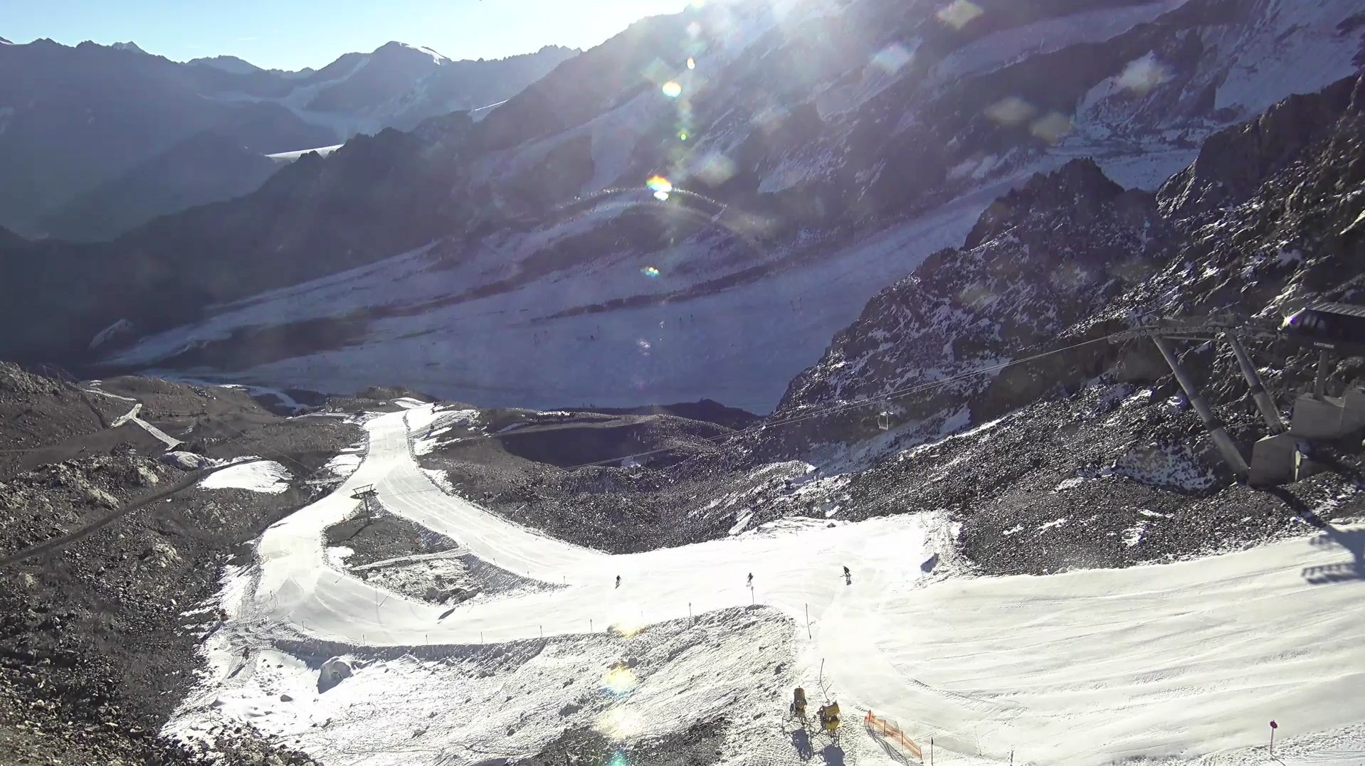 De Kaunertaler Gletscher is gisteren beperkt opengegaan