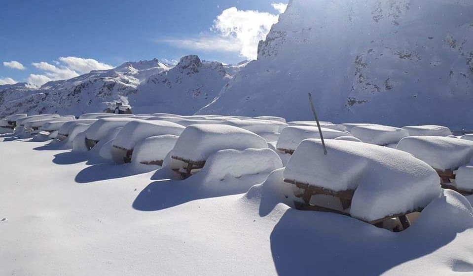 De winter is begonnen in Tignes (F) (Foto: FB meteo-Alpes / Seb Fayolle)