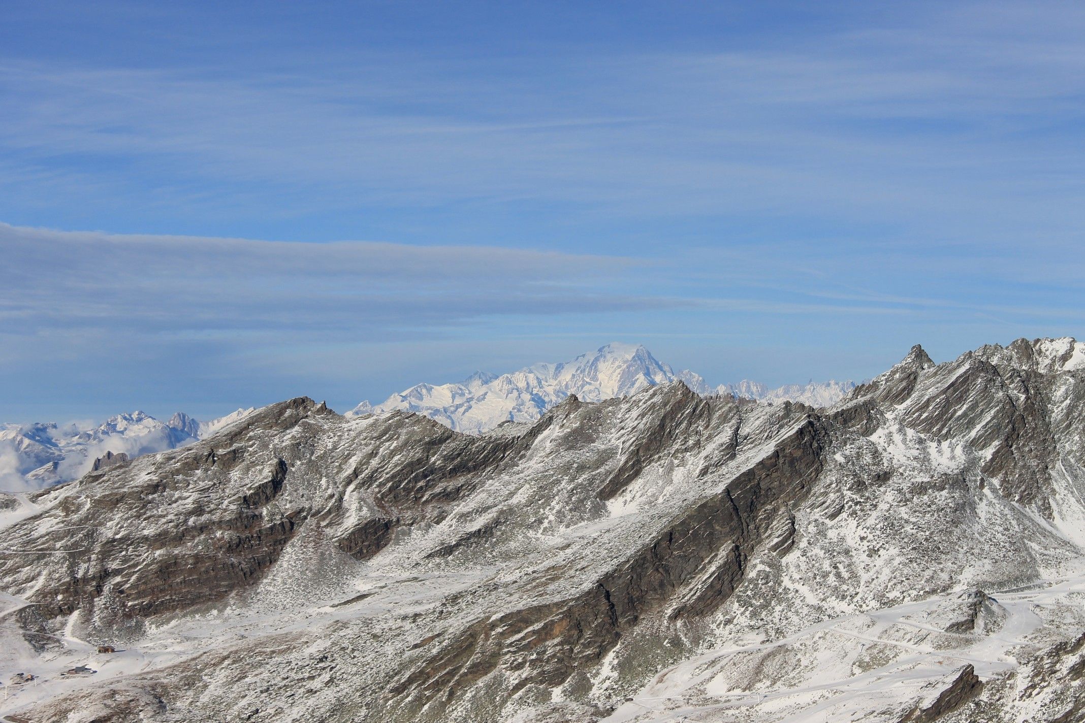 De Mont Blanc was ook goed zichtbaar