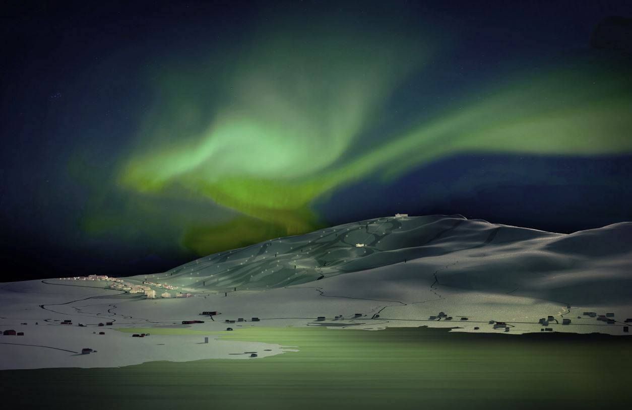 In december wordt het slechts een paar uur per dag licht en komt de zon niet boven de horizon (bron: FB Arctic Center)