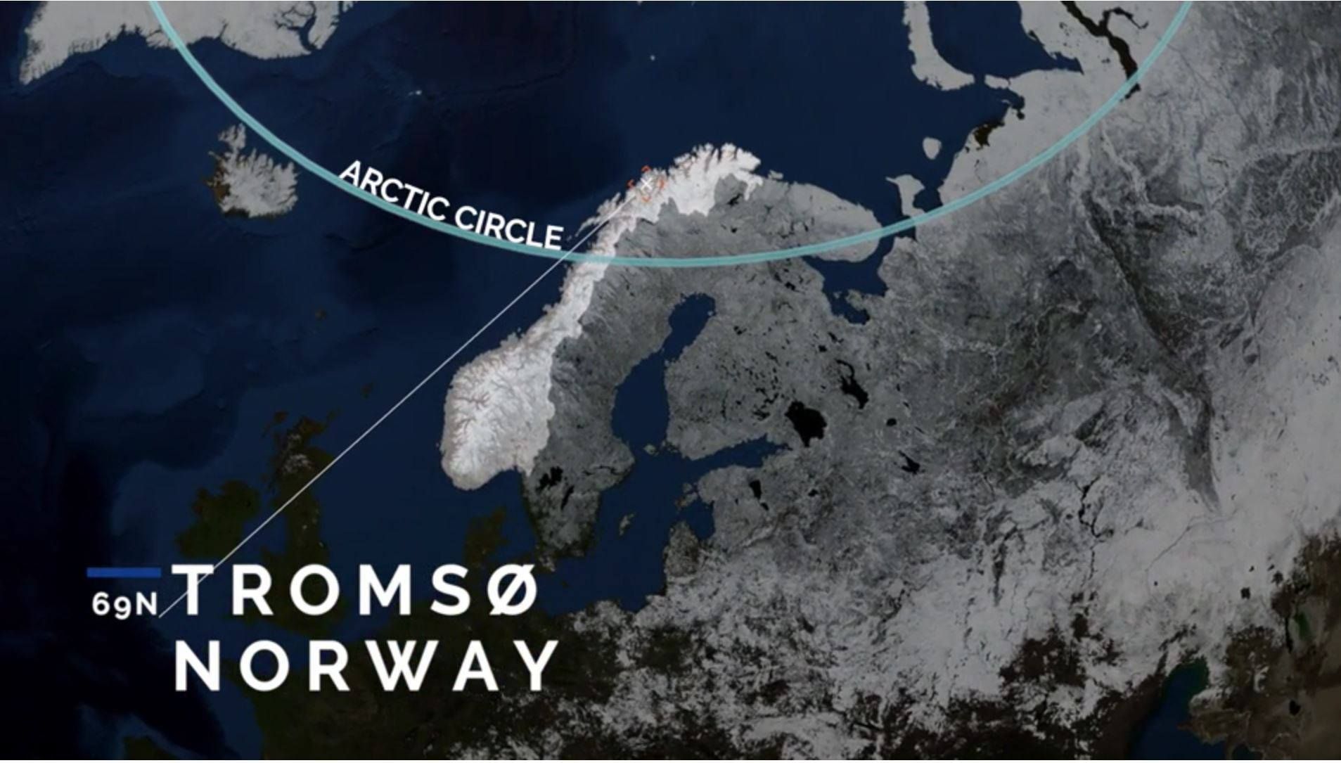 Tromsø ligt in het hoge noorden aan zee (bron: FB Arctic Center)