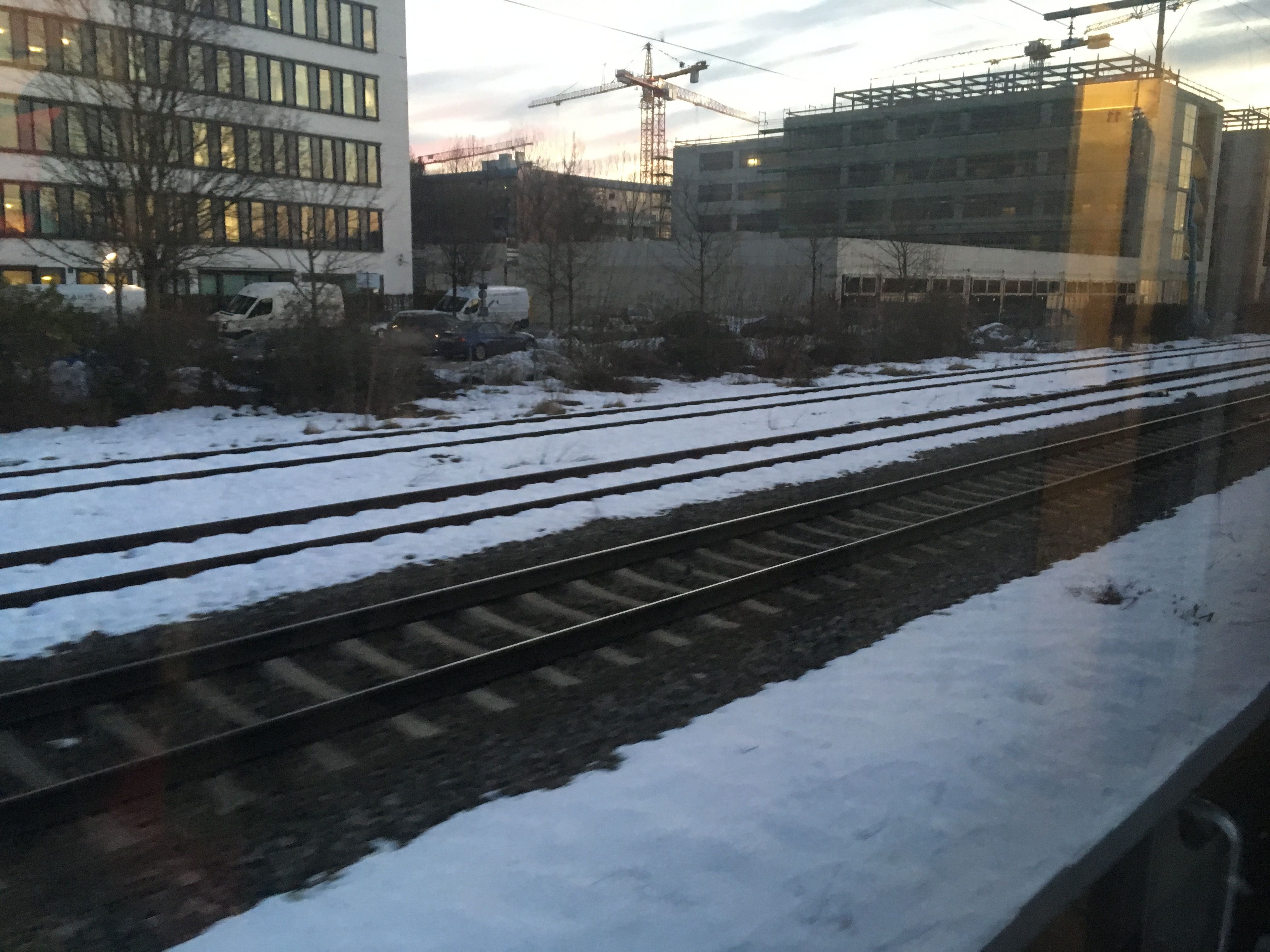 Op de sporen in München ligt er al wat sneeuw