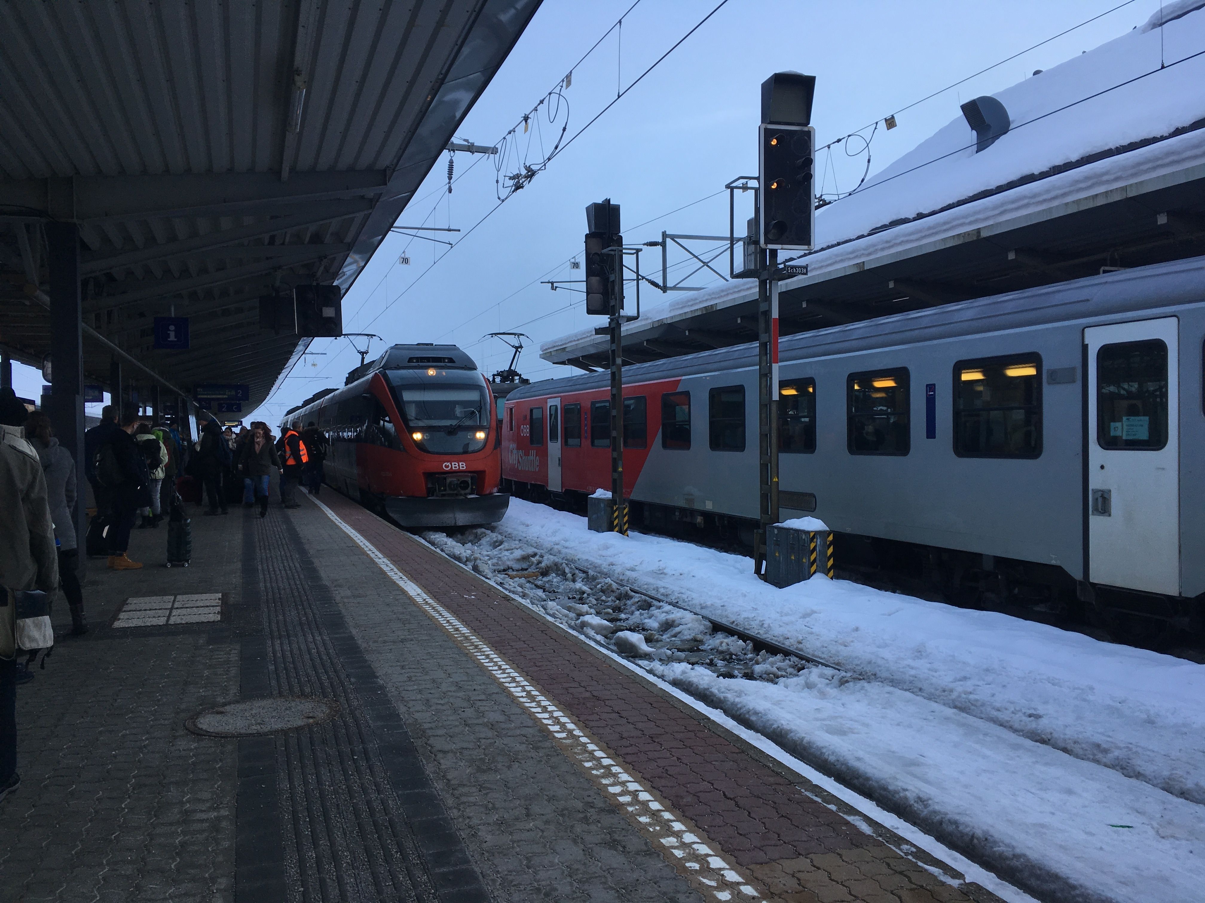 De regionale trein in Wörgl