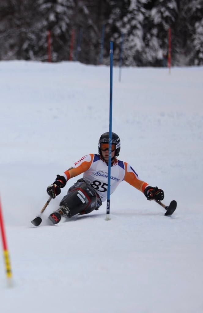 Jeroen Kampschreur in actie op slalom eerder deze week