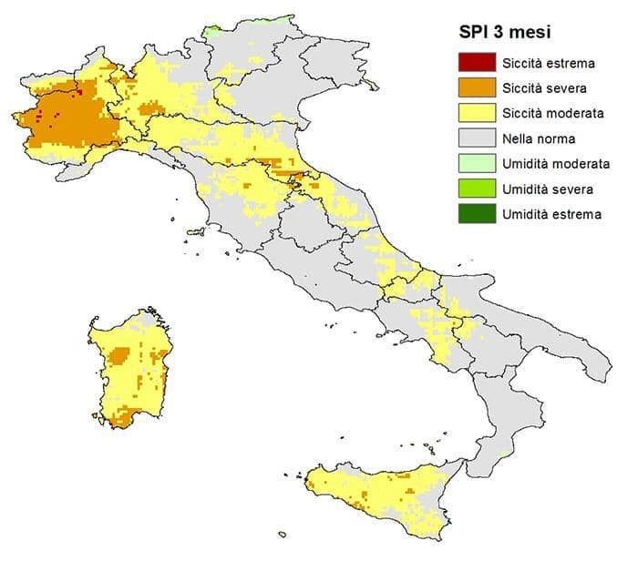Droogte in Noordwest-Italië (bron: CNR)