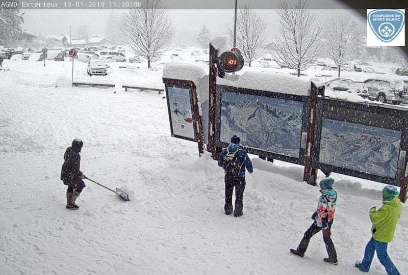 Op 13 januari viel er 25 cm sneeuw in Chamonix (Bron: Chamonix Snow Report)
