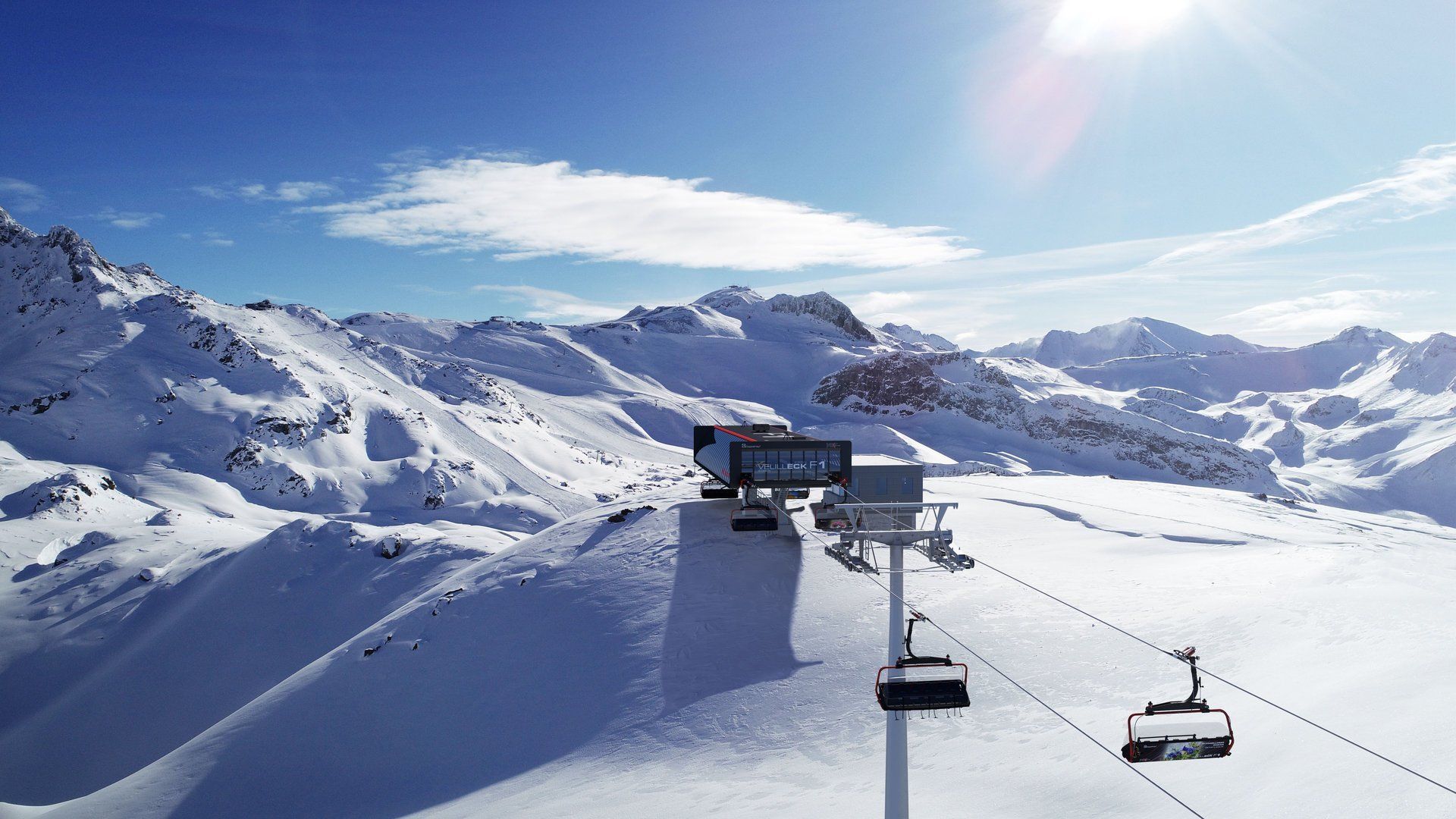 Het bergstation van de nieuwe Velilleck stoeltjeslift in Ischgl (ischgl.com)
