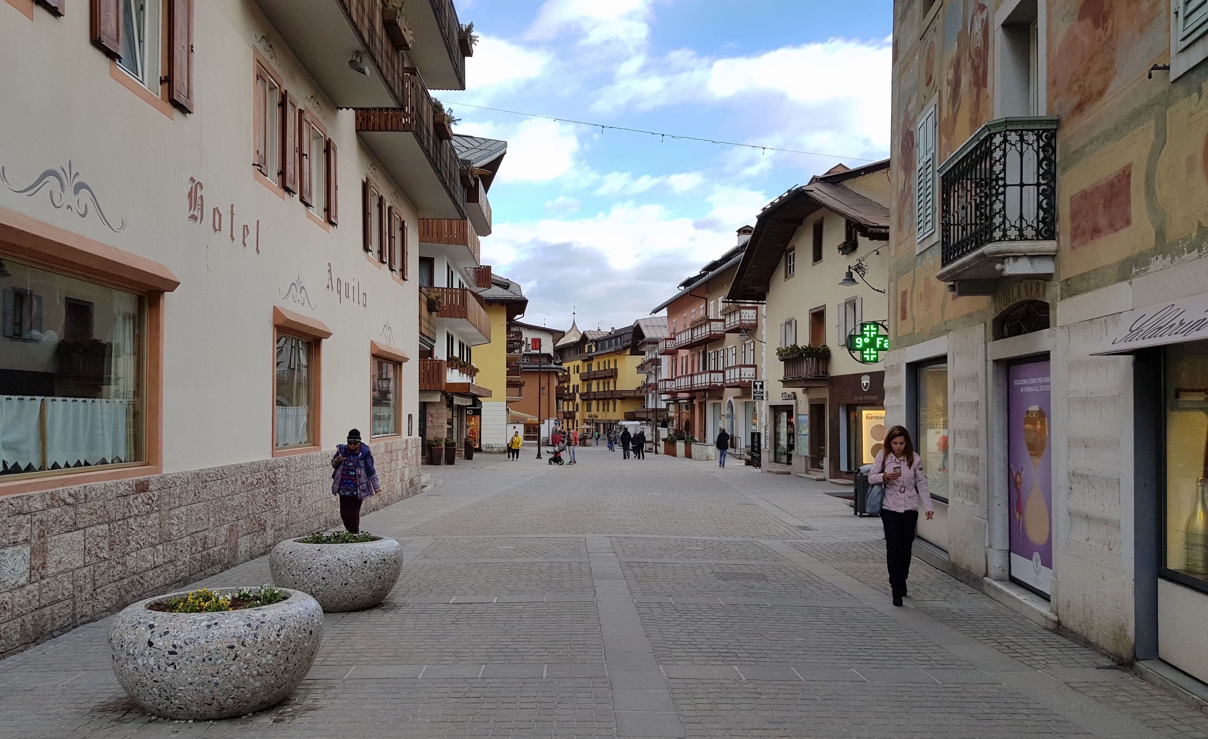 Corso Italia, de hoofdstraat van Cortina