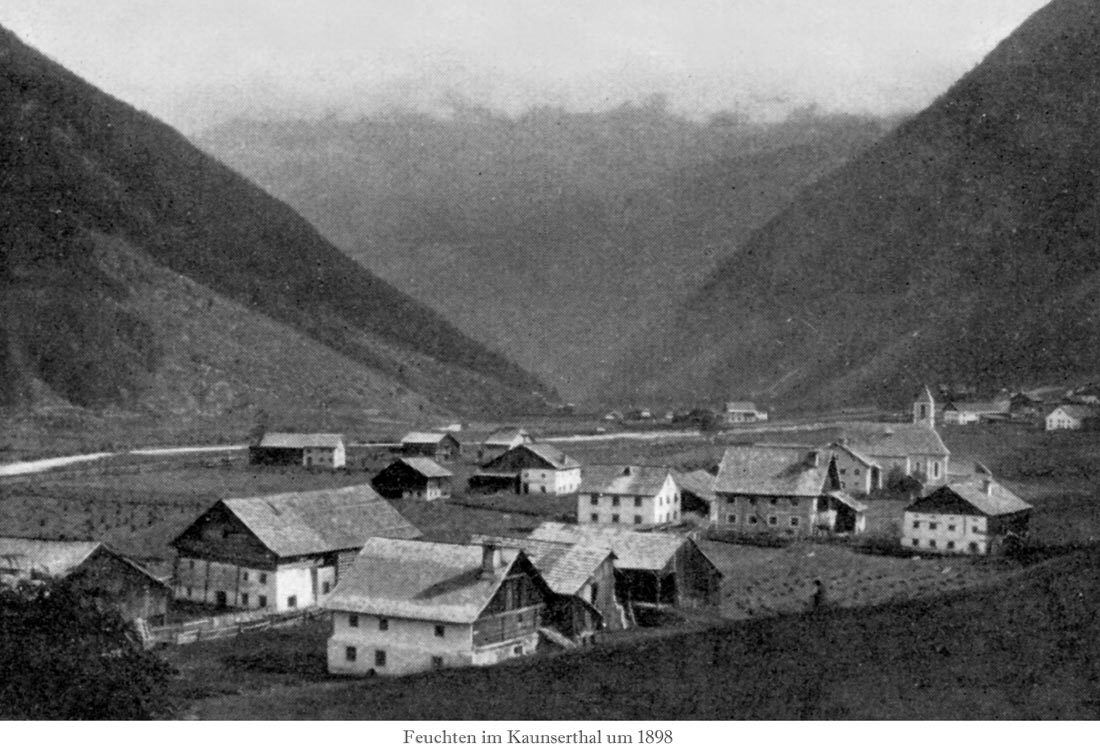 'Feuchten im Kaunserthal' in het jaar 1898 (kirchenwirt.com)