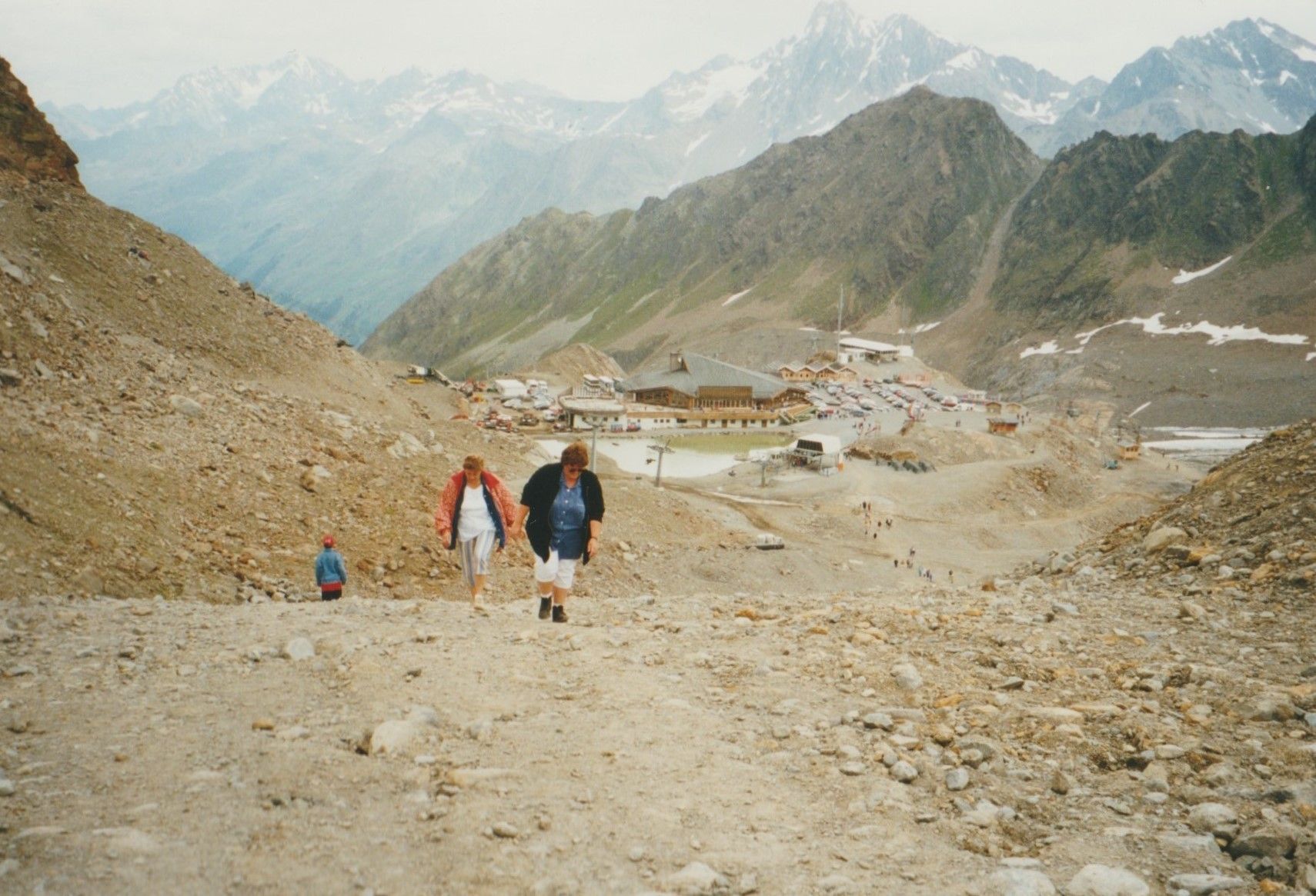 Het gletsjerrestaurant en de Wiesejaggl stoeltjeslift (eind jaren 90)